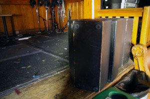 The stage at Schubas is 22 feet wide and 13 feet deep