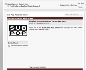 Absolutepunk SDRE reunion rumors