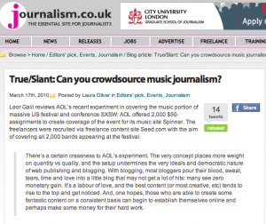 Journalism UK AOL-SXSW