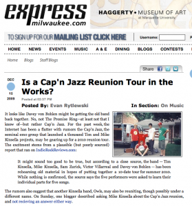 Milwaukee Express Cap'n Jazz reunion rumors