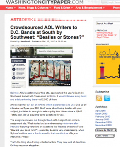The Washington City Paper AOL-SXSW